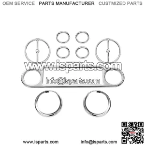 9 PCS Stereo Accent Speedometer Speaker Trim Loop Set Compatible for Harley Davidson Electra Street Glide Ultra Classic Models 1986-2013