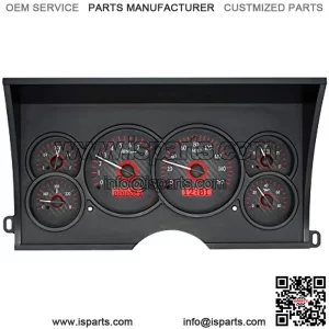 Dakota Digital 88 - 94 Chevy / GMC Pickup Truck Analog Dash Gauges Carbon Fiber Red VHX-88C-PU-C-R