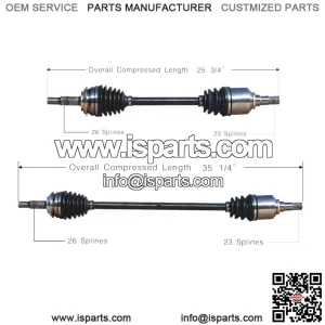 Pair Set of 2 Front CV Axle Shafts For Toyota Yaris 2007-2017 (For: Toyota)