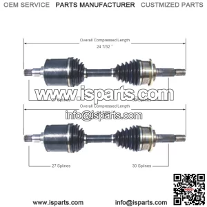 For Toyota Tacoma 4Runner 4WD 95-04 Pair of Front CV Axle Shafts Set (For: Toyota)