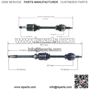 2 Front CV Axle Shafts Set for Lexus ES300 Toyota Camry Avalon Sienna (For: Toyota)