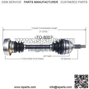 For Toyota 3.0L FWD Lexus ES300 Front Left/Right CV Axle Shaft TO8007 (For: Toyota)