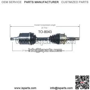 For Toyota 4Runner Tacoma 4WD 95-04 Front Left/Right Axle Shaft TO8043 (For: Toyota)