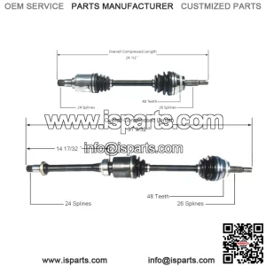 Pair Set of 2 Front CV Axle Shafts For Toyota RAV4 FWD 2001-05 with ABS (For: Toyota)