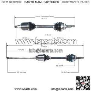 Pair Set of 2 Front CV Axle Shafts For Toyota Highlander AWD 2001-2007 (For: Toyota)
