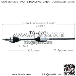 Front Passenger Right CV Axle Shaft TO-8201 (For: Toyota)