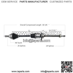 Front Passenger Right CV Axle Shaft TO-8114 (For: Toyota)