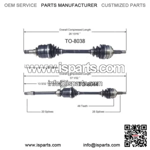 Fits Toyota Camry Solara 2X CV Axle Shaft Front Left Front Right (For: Toyota)