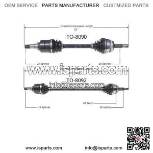 2X Front Left Right CV Axle Shaft Joint For Toyota Corolla 2006 2005 (For: Toyota)