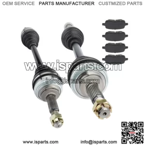 Front For 1999-2001 Toyota Solara SE 2.2L CV Axle Shaft + Brake Ceramic Pads (For: Toyota)