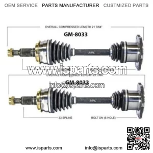 For Chevrolet Tahoe K2500 Silverado 1500 4WD AWD Set of 2 Front CV Axle Shafts