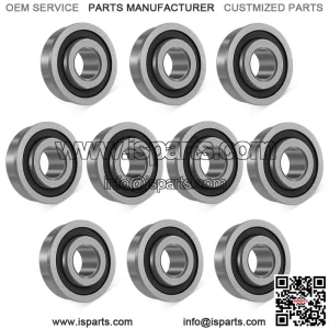 Flange Ball Bearing ID 3/4" x OD 1-3/8" 10-Pack Lawn Mower Trolley Trolley