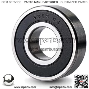 2 Jackshaft Bearings w/Grease for Coleman CT200U BT200X CT200U-EX RB200 196cc Mini Bike,Baja MB200, Massimo MB200, Realtree RT200 6203RS(Pack of 2)