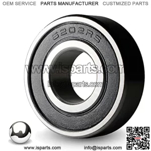 4 Racing Wheel Bearing w/ Grease for Coleman BT200X CT200U Trail CT200UEX, Baja Warrior 196CC MB165 MB200 Mini Bike, Front & Rear Wheels Bearings Replacement Parts, 6202RS (Pack of 4)