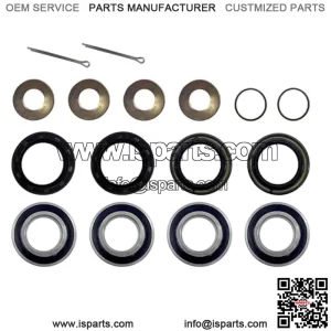 Front Wheel Bearing Seal Kit Compatible with Suzuki Vinson 500 King Quad 250 300 400 Quadrunner 250 500 Eiger 400 LT-F500F LT-A500F LT-F400 LT-F400F LT-4WD LTF-250 LT-F250F LTF300F LTF400F