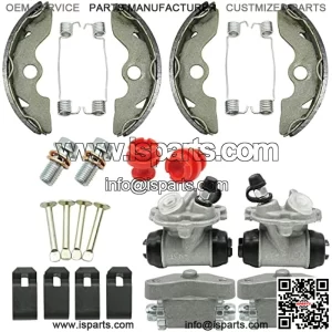 Front Brake Wheel Cylinders & Adjusters & Shoes Kit for Honda FourTrax Recon 250 TRX250 1997-2020 (Left&Right) TRX250TE/TRX250TM 45340-HB3-003 45370-HM8-B41 45350-HM8-B41