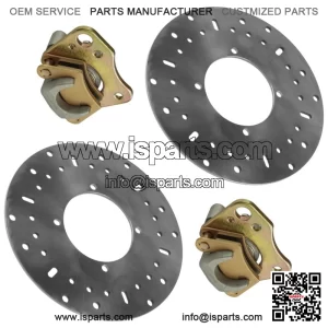 Front Left & Right Brake Caliper & Disc For Polaris Ranger 400 HO 2011 (For: Polaris Sportsman 570)