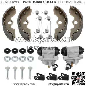 Front Brake Wheel Cylinder & Shoes Pins for Honda TRX300 2x4 FourTrax 300 93-00 (For: Honda)