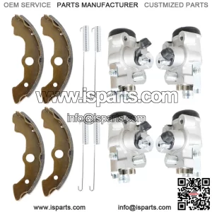 4x Front Brake Wheel Cylinders With Shoes for Honda Foreman Rubicon 450 TRX450FA