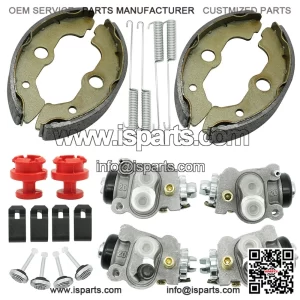 Front Brake Wheel Cylinders w/Shoes Kit for Honda Rancher 350 400 TRX350 TRX400