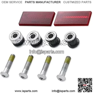 Chrome Detachable Docking Hardware Kit Harley Davidson Softail Quick Release Rear Passenger Sissy Bar Backrest 2003-2017 Detachables Back Rest 53932-03A 03 Fat Boy Deluxe Slim SissyBar FatBoy Springer