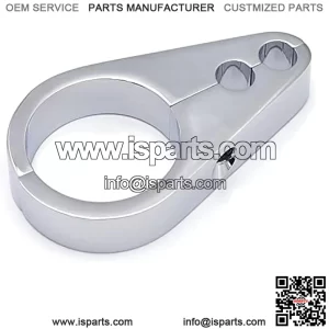 H2315-1.25- 1 1/4" Chrome Brake Clutch Alloy Cable Part Clamp Clip Bar Compatible with Harley Davidson