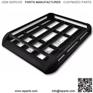 Large Black Aluminum Roof Rack Basket Tray Luggage Rack with Cross Bars XL-B