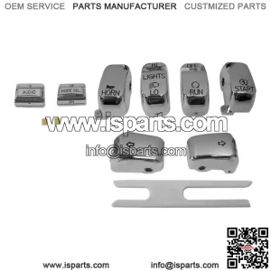 Biker's Choice Chrome Switch Cap Kit For Harley Touring w/out Cruise 1996-2016