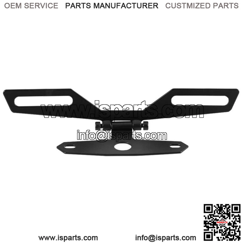 Black Folding License Plate Bracket Tag Holder Dirt Bike Motorcycle Universal (For: More than one vehicle)