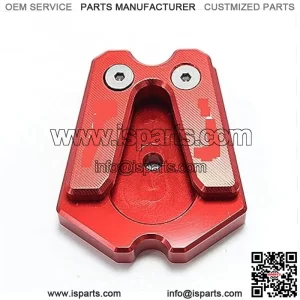 Compatible with Vespa GTS GTV 3Vie Motorcycle Kickstand Extension Plate Foot Side Stand Enlarge Pad (Color : Red)