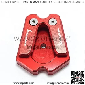 Motorcycle Mount for Vespa GTS GTV 3Vie Motorcycle Kickstand Extension Plate Foot Side Stand Enlarge Pad (Color : Red)