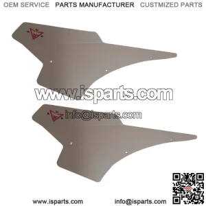 Can am Maverick X3 2017-23 Side Racing Number Plates Holder Pair Mocha Red