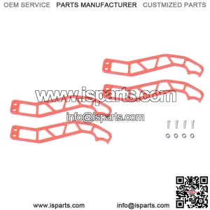 4PCS Red Door Latches Handles For 17-23 Can-Am Maverick X3/X DS RS Turbo R Max