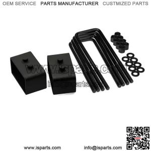 Fits 2004-2020 Ford F-150 4WD Steel 1.5" Rear Lift Leveling Kit Blocks + U-Bolts