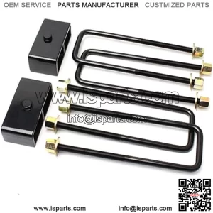 Rear Leveling Lift Kit, 2 in Forged Lift Block Kits Compatible with 1999-2017 Chevy Silverado 1500, GMC Sierra 1500 Pickups