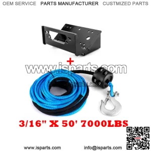 For Kawasaki Teryx/4 750 800 Winch Mounting Bracket+Synthetic Winch Rope (For: More than one vehicle)