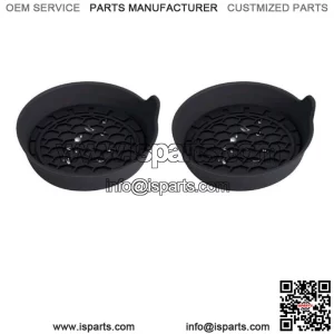 2x Car Parts Cup Holder Anti-Slip Insert Coaster Pad Black Universal Accessories (For: More than one vehicle)