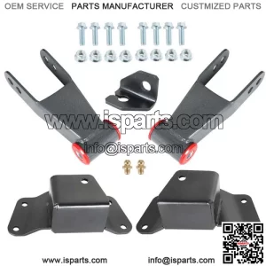 For 1988-1998 Chevy GMC 1500 C15 K15 Truck 4" Rear Drop Kit Shackles & Hangers