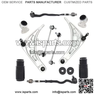 For BMW E46 3 Series Control Arm Ball Joint Bushing Tie Rod Suspension Kit