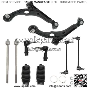 10PCS Front Lower Control Arms Sway Bars Tierods For 2013 - 2016 Dodge Dart