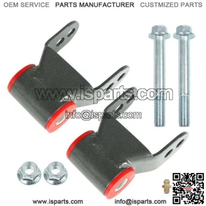 For 1988-1998 Chevy GMC C1500 C2500 2WD Rear Shackle 1.5" or 2" Lift Kit Black