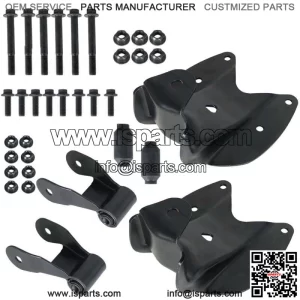 2x For F150 F250 Rearward Leaf Spring Shackle & Bracket Hanger Set LH & RH Side