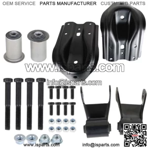 For 1988-1997 Chevy GMC K2500 Rearward Leaf Spring Shackle & Bracket Hanger Set