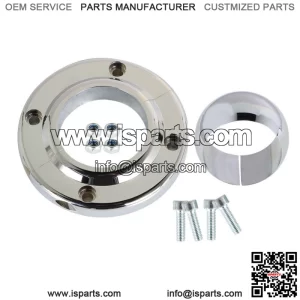 Universal Chrome Steering Column Floor Mount For 2" Columns Swivel SBC BBC 350