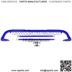 49" COATED STEEL RACING SAFETY SEAT BELT CHASSIS ROLL HARNESS BAR/TIE ROD BLUE