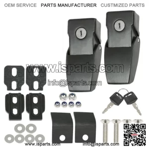 Hood Lock Catch Latches Kit for 2007-2023 Jeep Wrangler JK JKU JL JLU JT