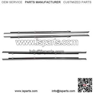 For Accord 2008-2012 4pcs Chrome Weatherstrip Window Moulding Trim Seal Belt