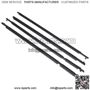 4PCS Window Weatherstrip Belt Outer Black For Toyota RAV4 2006 2007 2008