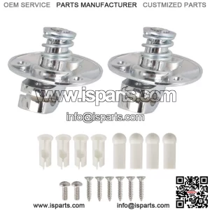 Chrome Sunvisor Support Brackets Kit  W/Screws Plastic Bushing Tips Coupe 18PC