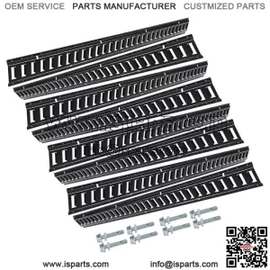 Eight 5' E-Track Tie-Down Rail, Powder-Coated Steel E-Track Tie-Downs